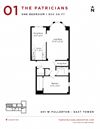 Group Fox - The Patricians - One Bedroom Floor plan Group Fox - The Patricians - One Bedroom Floor plan