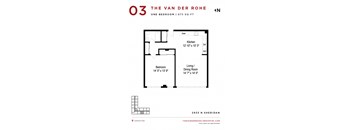 Group Fox - The Van Der Rohe - One Bedroom Floor Plans