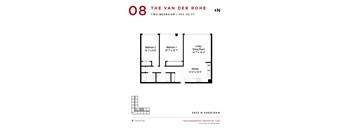 Group Fox - The Van Der Rohe - Two Bedroom Floor Plan s