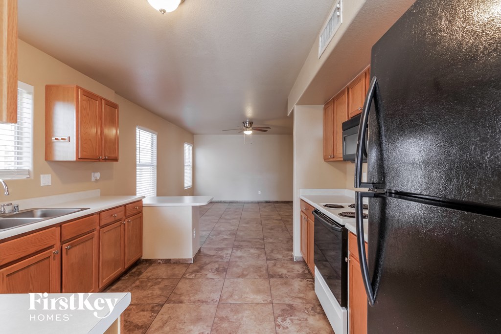 the kitchen is clean and ready for us to use