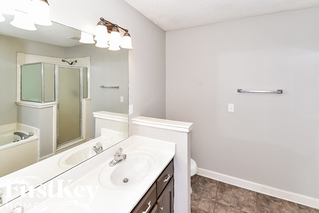 a bathroom with a sink and a mirror and a toilet