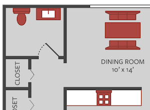 3 bedroom townhome floor plan