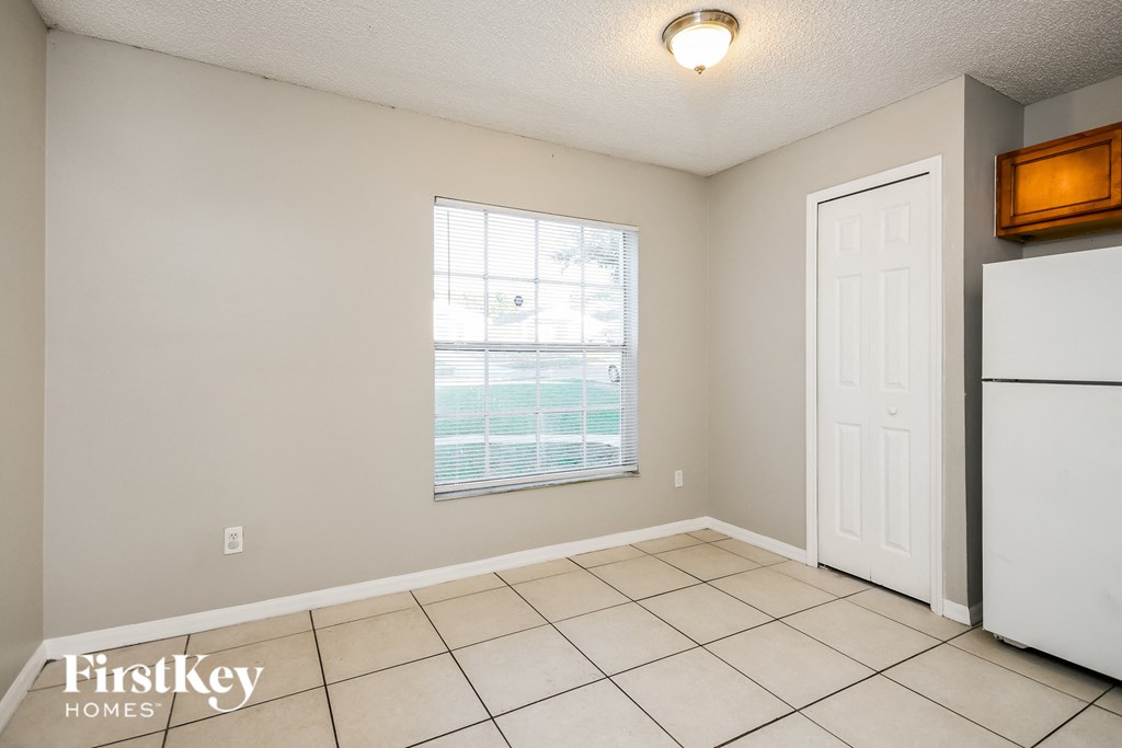 the kitchen is clean and ready to be used as a utility room