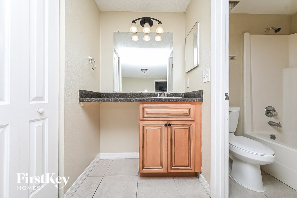 a bathroom with a toilet and a sink and a mirror