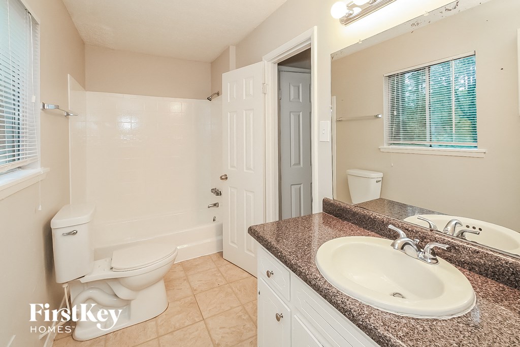 a bathroom with a sink and a toilet and a shower