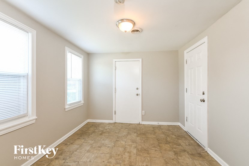 the living room is clean and ready to use