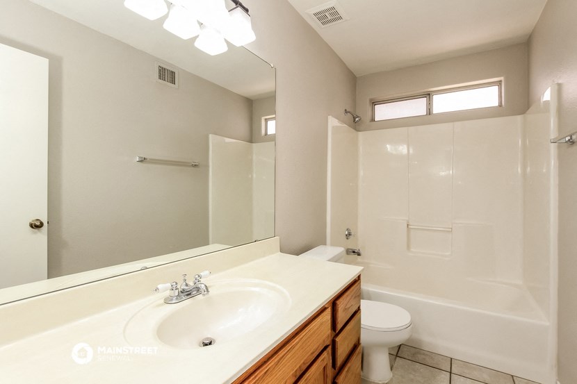 the bathroom is clean and ready to use