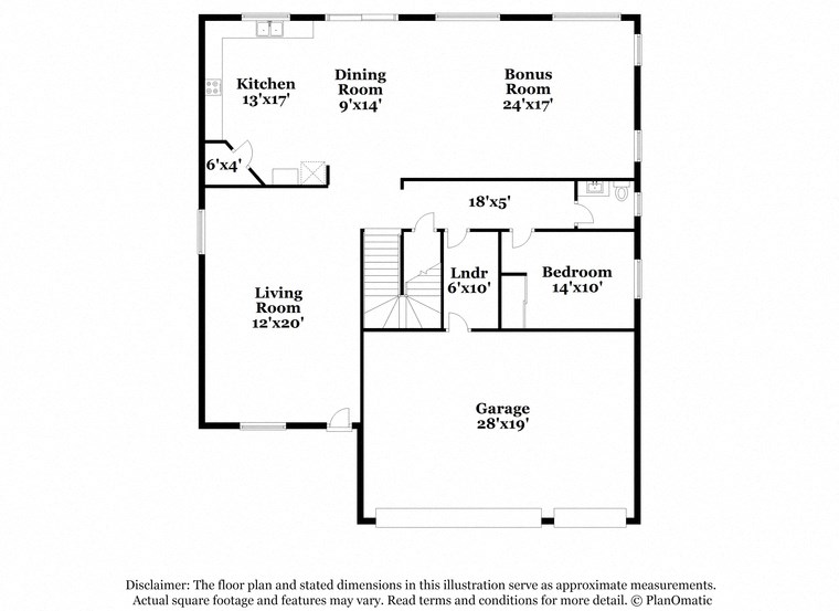 the schematic diagram of the floor plan of the residence