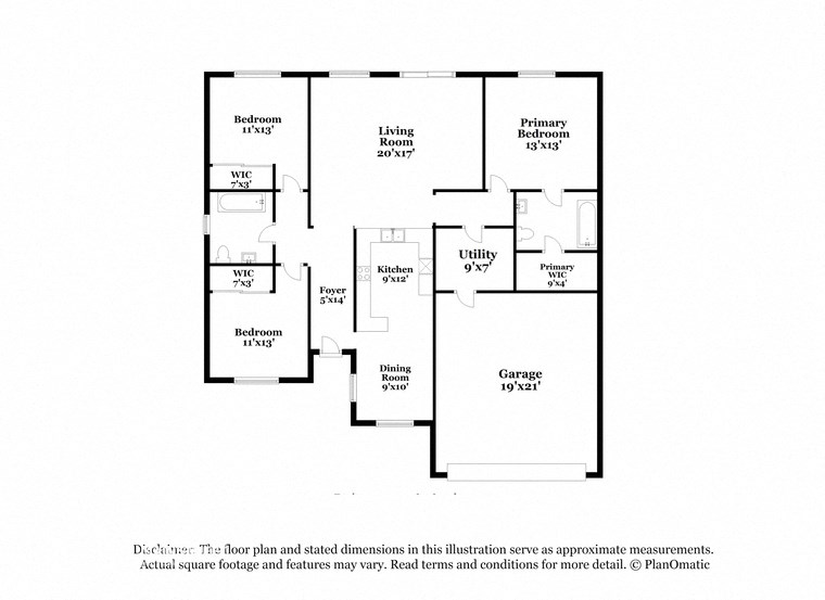 this floor plan is an approximation of our floor plan and may not include all measurements