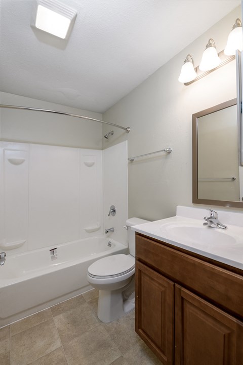a bathroom with a toilet and a sink and a tub