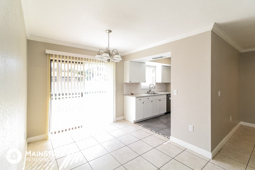 a view of the kitchen from the living room