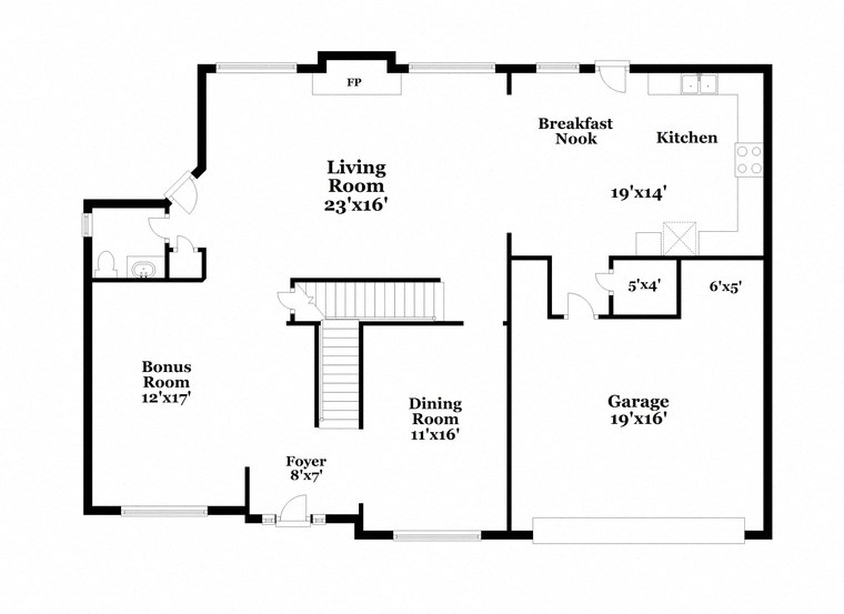 a floor plan of a house with a combination of bedrooms and a living room