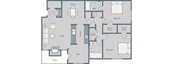 Hardy Floor Plan at SoCO Apartments at Vinings, Smyrna, GA
