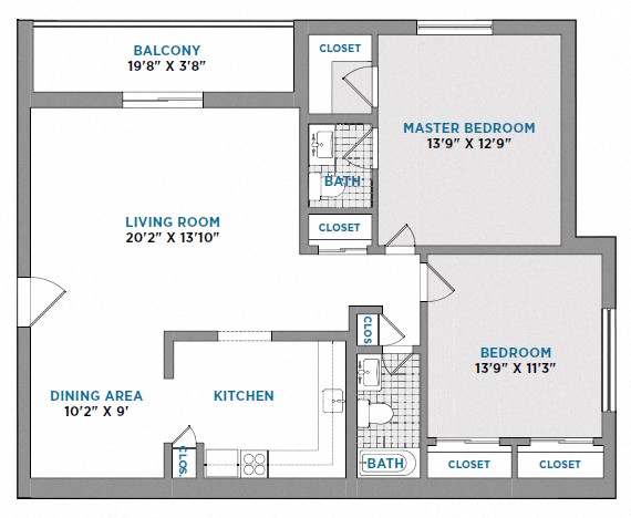 Two Bedroom 1.5 Baths - Premium