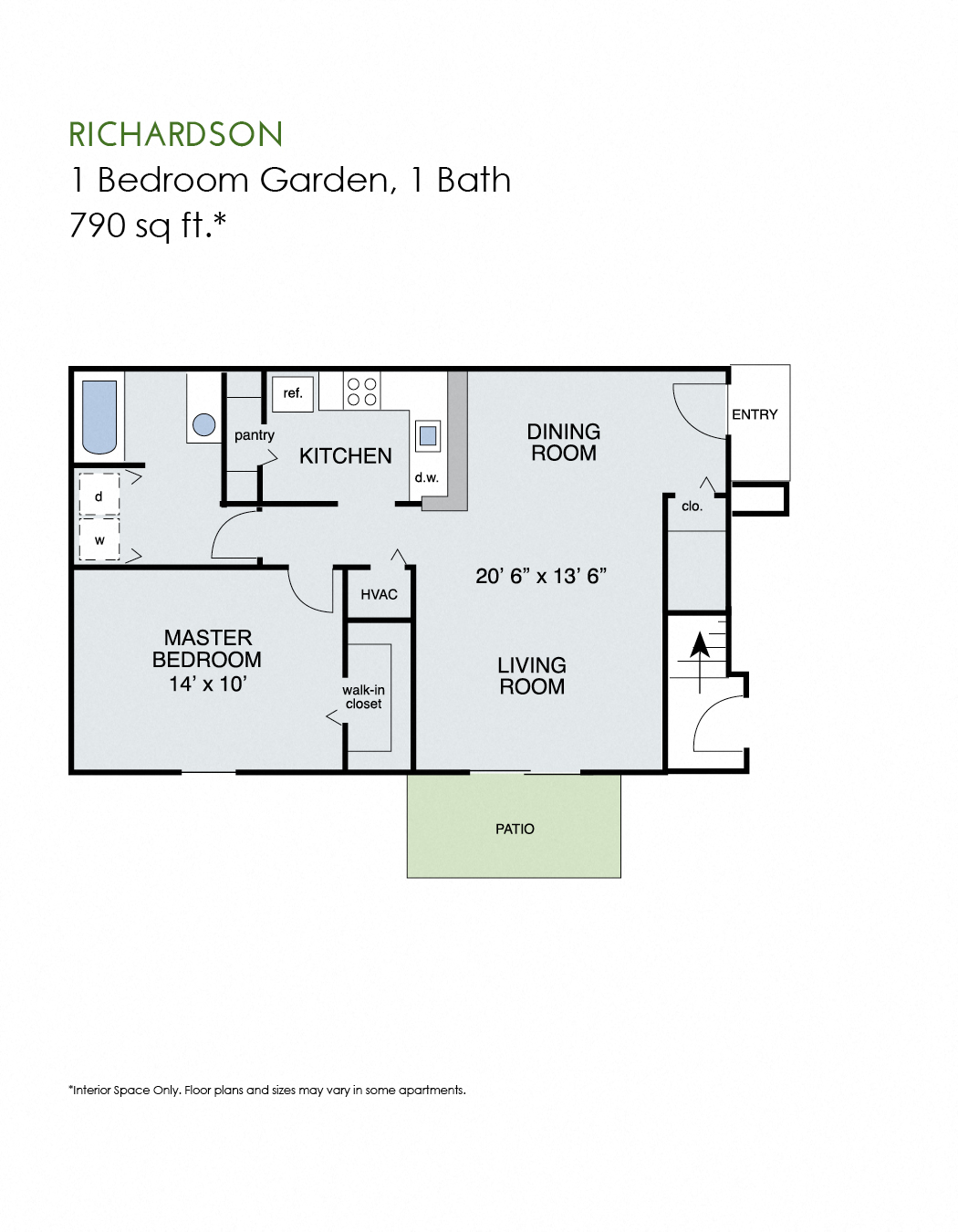 1 bedroom garden