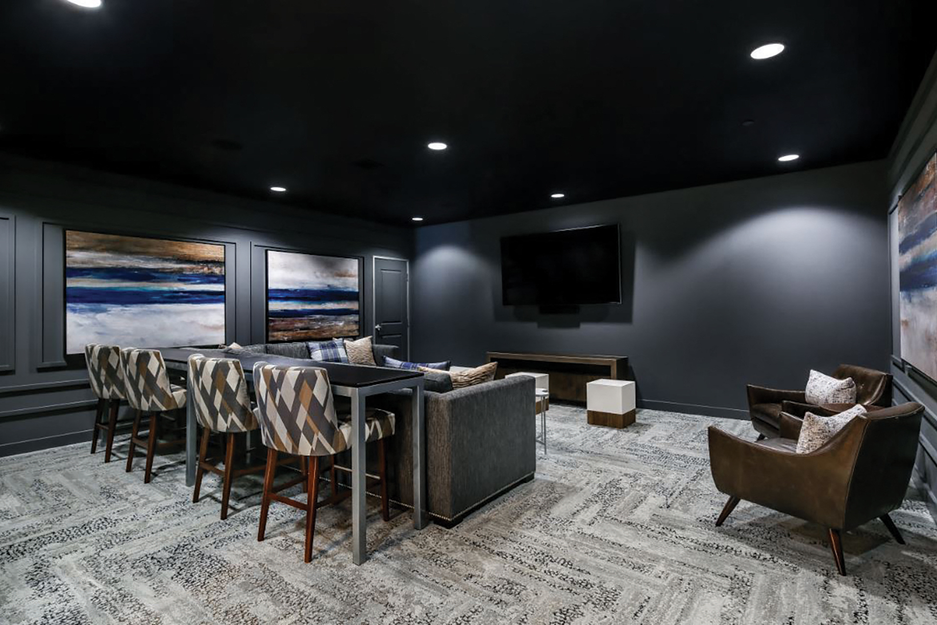 Urban Green Apartments theater room