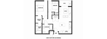 2BR/2BA Market ADA Millcreek Station