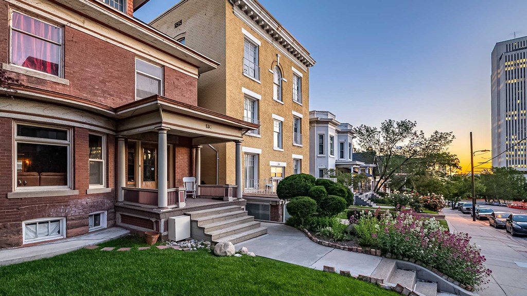 Front yard exterior view of several First Avenue Homes