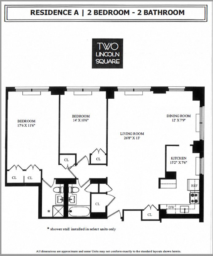2 Bedroom / 2 Bath / A Line