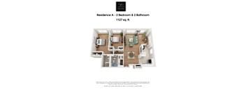2 Bedroom / 2 Bath / A Line