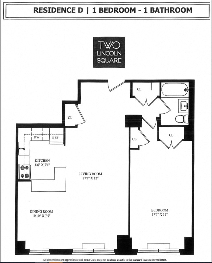 1 Bedroom / 1 Bath / D Line