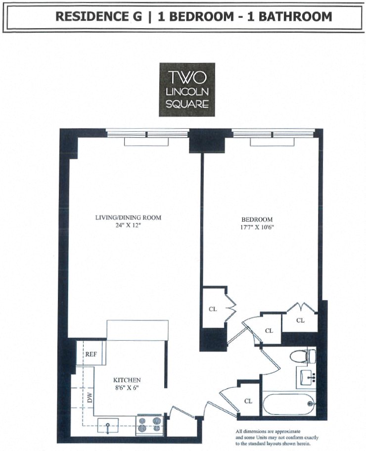 1 Bedroom / 1 Bath / G Line