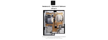 1 Bedroom / 1 Bath / G Line