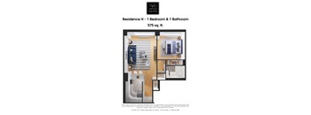 1 Bedroom / 1 Bath / H Line