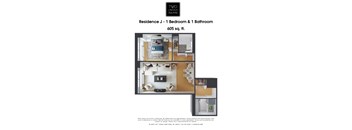1 Bedroom / 1 Bath / J  Line