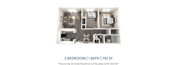 2 Bedroom 1 Bath Small