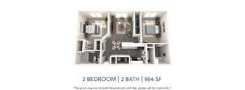 2 Bedroom 2 Bath Medium