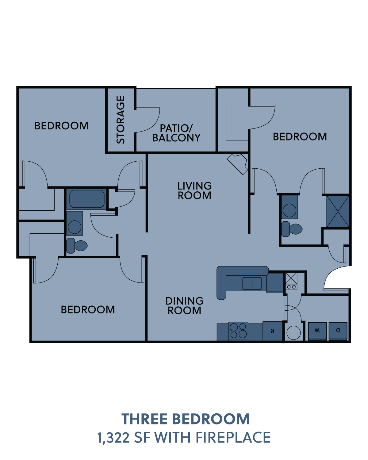 3 bedroom with fireplace 3 bedroom with fireplace