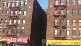 a fire escape on the side of a building