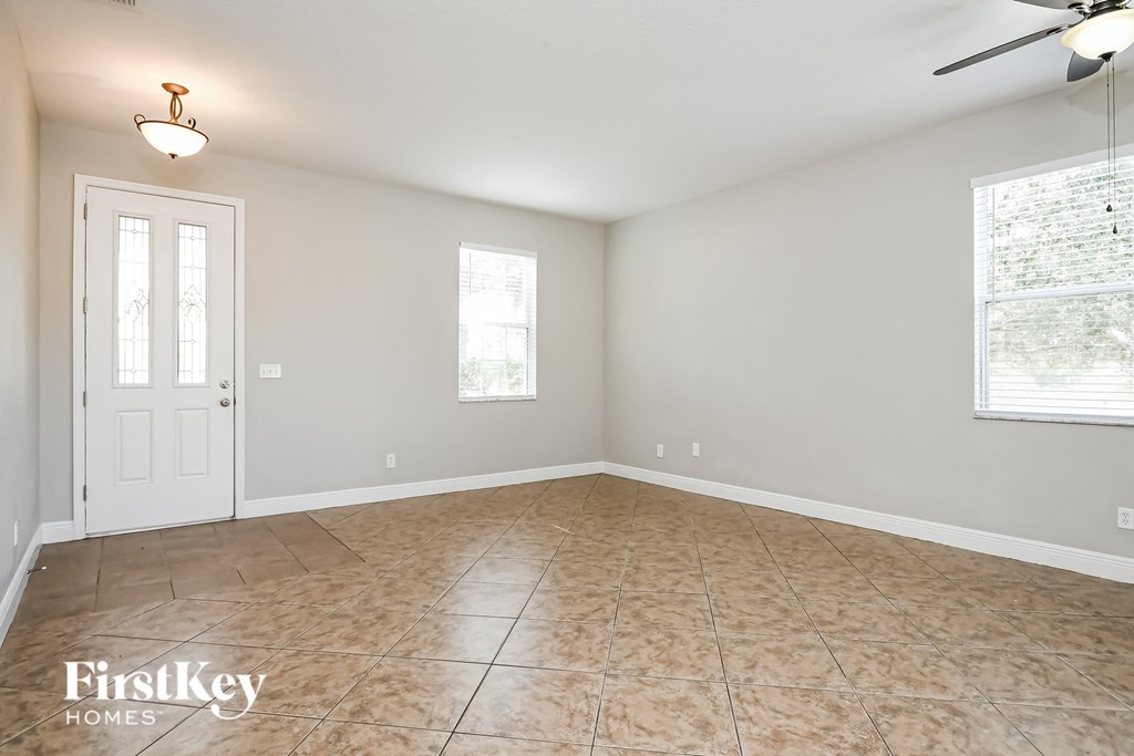the living room is clean and ready to use
