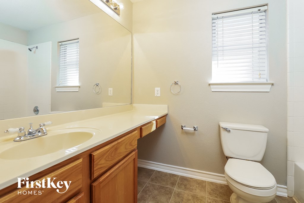 a bathroom with a toilet and a sink and a mirror