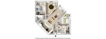 The Buchanan Floor Plan at Highline Urban Lofts, Cypress, TX, 77429