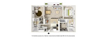 The Cobblestone Floor Plan at Highline Urban Lofts, Texas, 77429