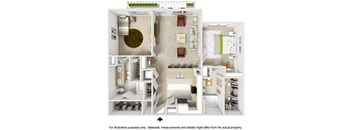 The Garrison Floor Plan at Highline Urban Lofts, Texas
