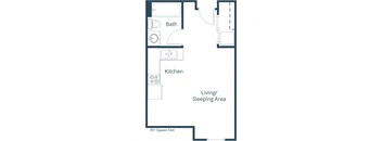 Glen Pond Apartments | Efficiency Floor Plan