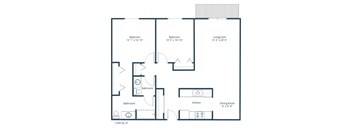 Glen Pond Apartments | Two Bedroom Floor Plan A