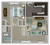 1 BEDROOM GARDEN