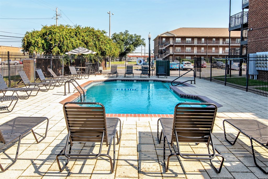 the swimming pool at our apartments