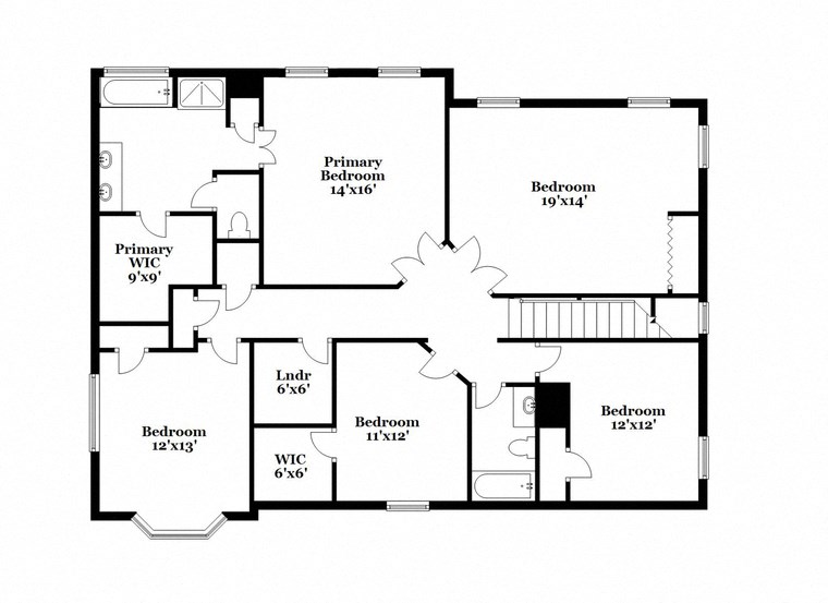 a floor plan of a house with two floors and a garage