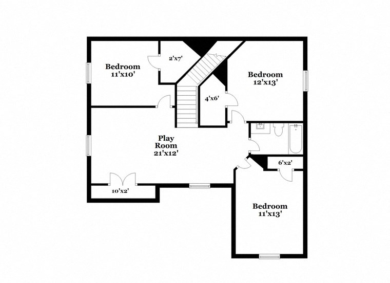 a floor plan of a house with a bedroom and a living room