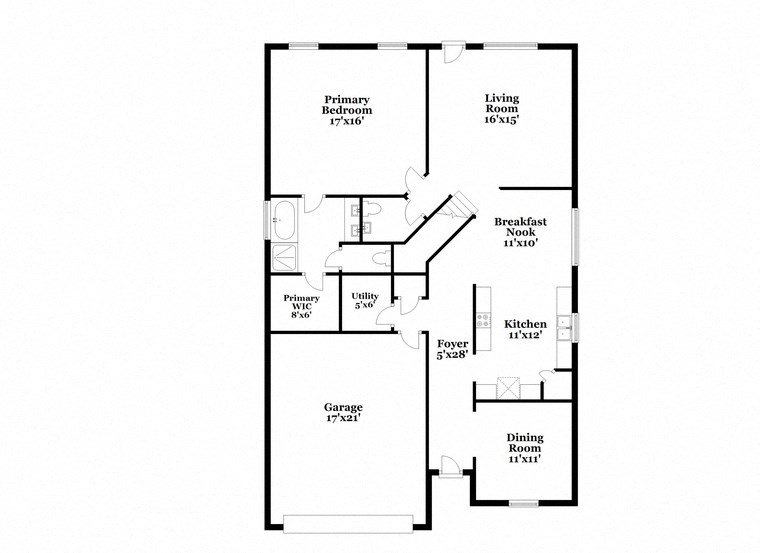 a floor plan of a house with two floors and a garage