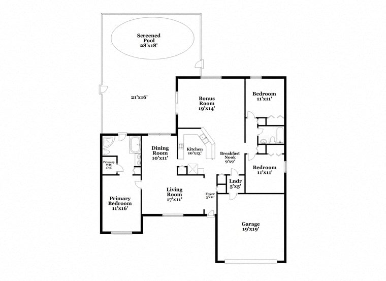 a floor plan of a house with two floors and a garage