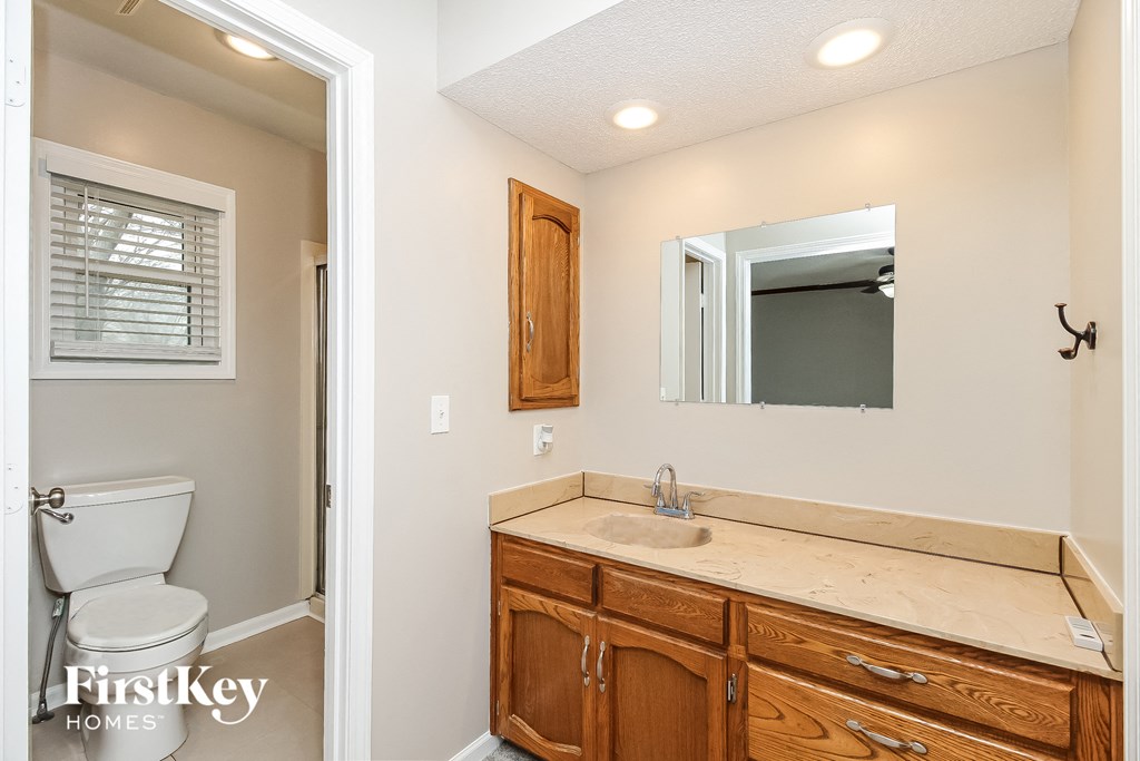 the bathroom is clean and ready for us to use