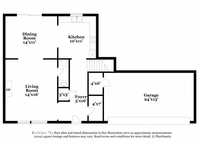the schematic diagram of the floor plan of the unit