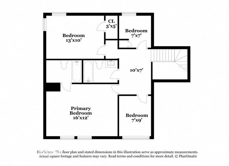 a floor plan of a house with a bedroom and a bathroom