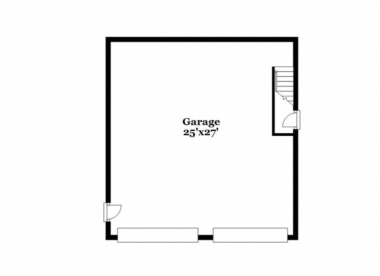 00100010 a floor plan of a house with a garage